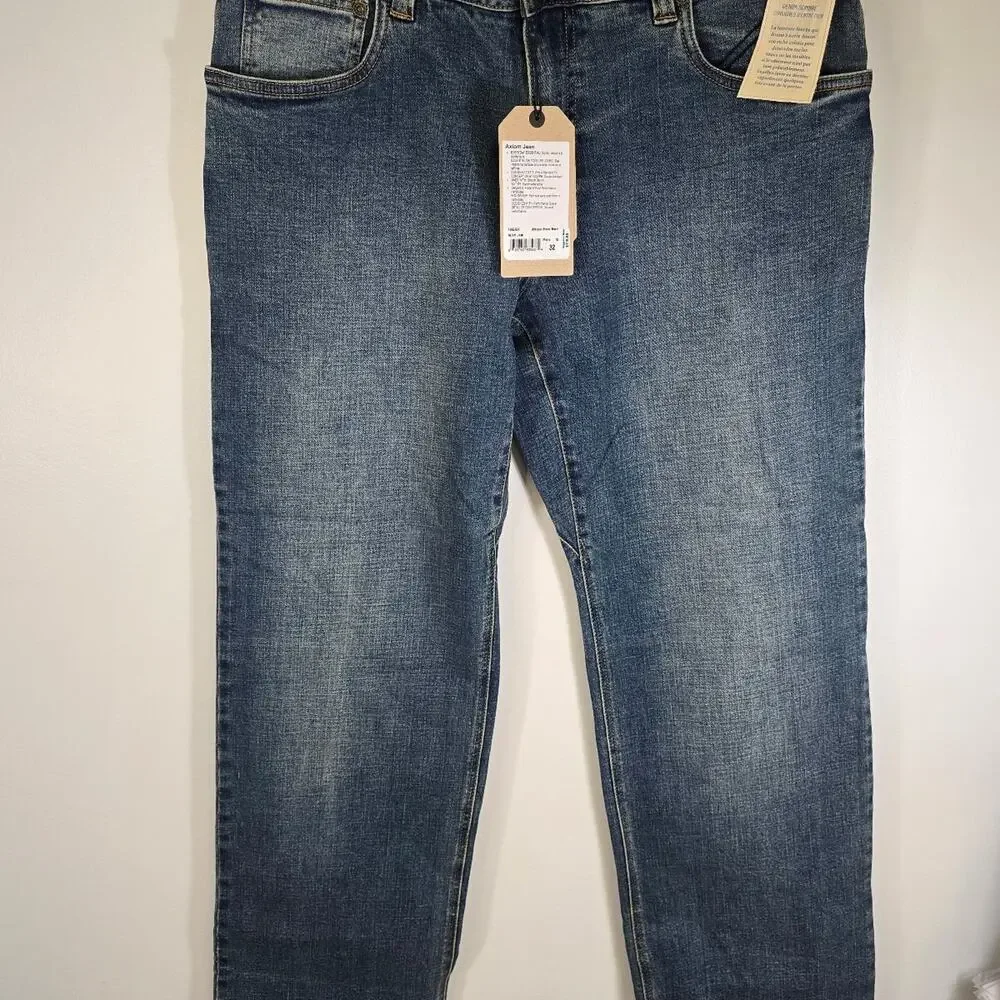 Prana Axiom jean Men's Classic Straight Leg Blue Denim Jeans 32 x 32 NWT